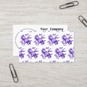 Purple Mister Pro Triceratops Skilled Ancient Business Card