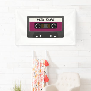 Purple Mix Tape - 80s And 90s Retro Inspired Gift Banner