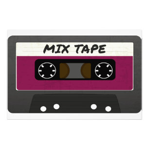 Purple Mix Tape - 80s And 90s Retro Inspired Gift Photo Print