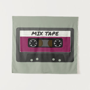 Purple Mix Tape - 80s And 90s Retro Inspired Gift Tapestry