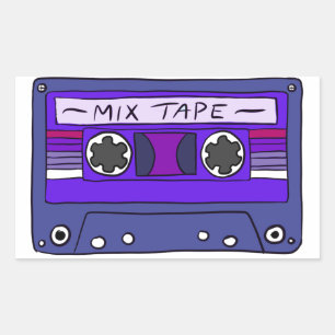 Purple Mix Tape Sticker