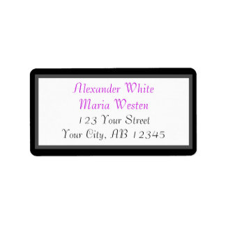 Purple Modern Address Labels