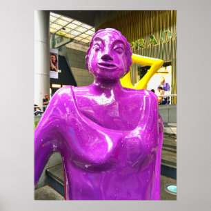Purple Modern Art Sculpture Orchard Road Poster