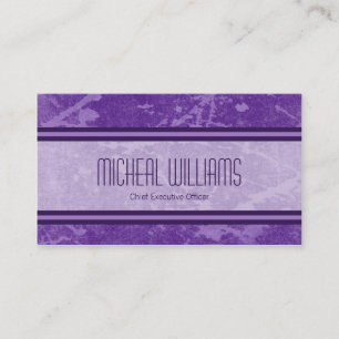 Purple Modern CEO Company Business Cards