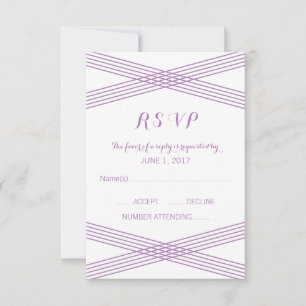 Purple Modern Deco Response Card