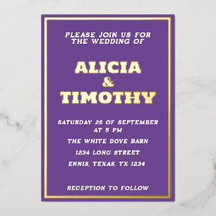 Purple Modern Gold Typography Violet Elegant