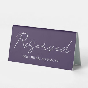 Purple Modern Minimalist Script Reserved