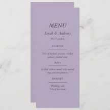 Purple Modern Minimalist Simple Wedding Food 