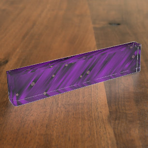 purple,modern pattern nameplate