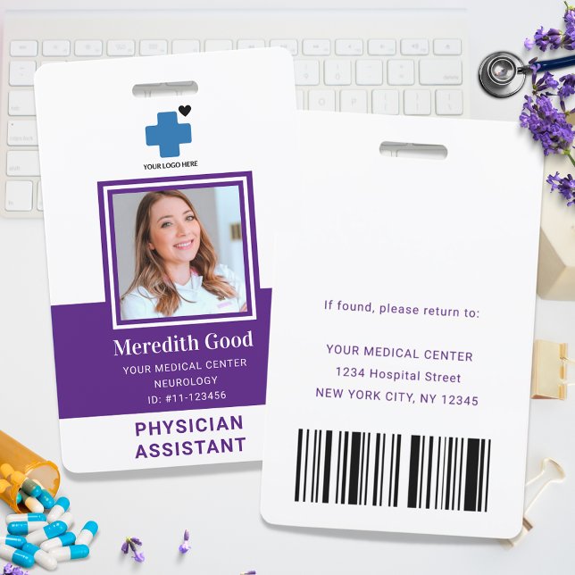 Purple Modern Security ID Physician Assistant  Badge (Creator Uploaded)