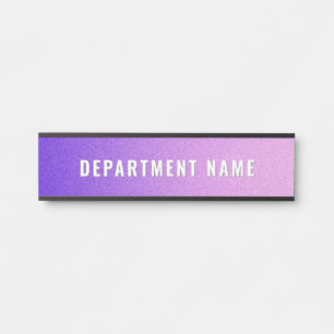 Purple Modern Simple Department Name Door Sign
