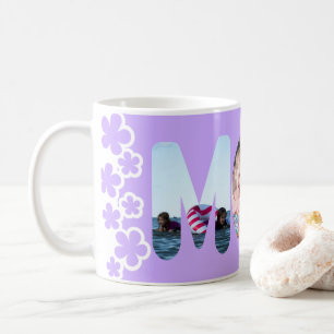 Purple Mom Personalized Photo Coffee Mug