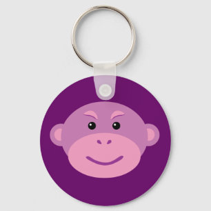Purple Monkey Key Ring