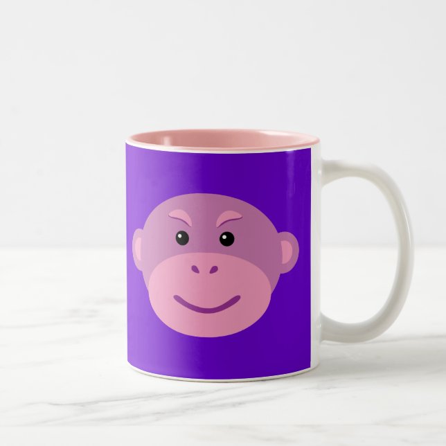 Purple Monkey Two-Tone Coffee Mug (Right)