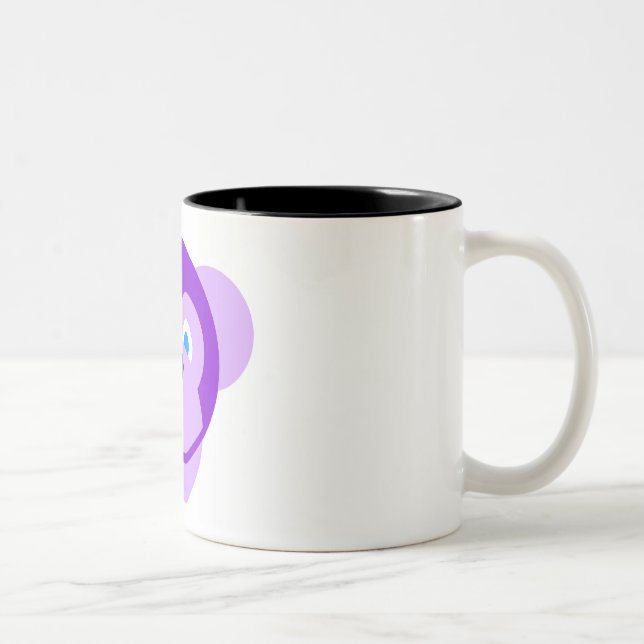 purple monkey Two-Tone coffee mug (Right)