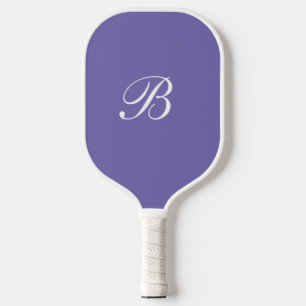 Purple Monogram Elegant Script  Pickleball Paddle