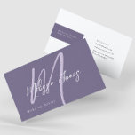 Purple Monogram Initial Elegant Minimalist  Business Card<br><div class="desc">For questions or changes to this design,  please email Megan at megan@emmasuebowtique.com</div>