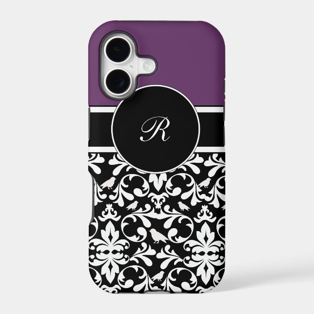Purple Monogram iPhone 5 Cases (Back)