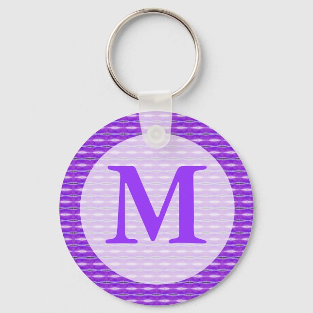 purple monogram key ring (Front)