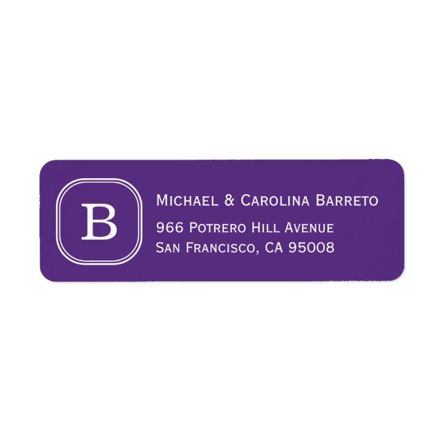 Purple Monogram Labels (Front)