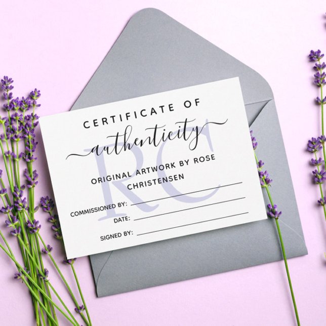 Purple Monogram Larger Certificate of Authenticity (Creator Uploaded)