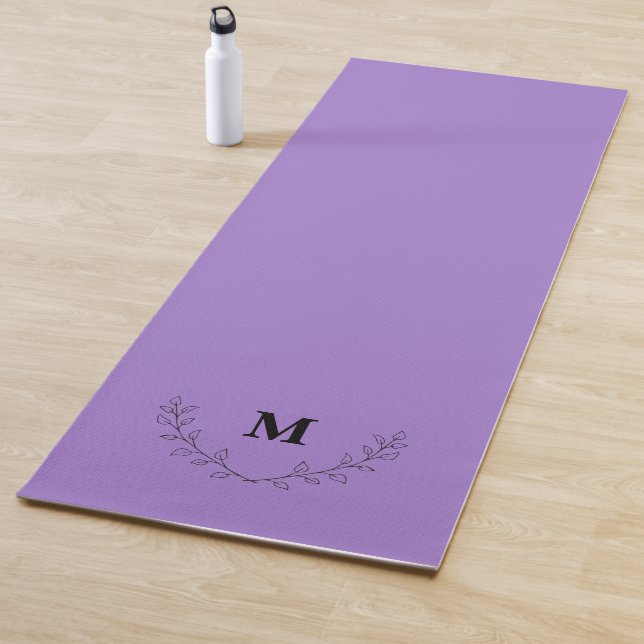 Purple Monogram Laurel Yoga Mat (In Situ)