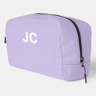 Purple Monogram Minimal Modern Travel Dopp Kit