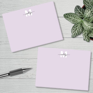 Purple Monogram Post-it Notes