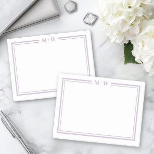 Purple Monogram Post-it Notes