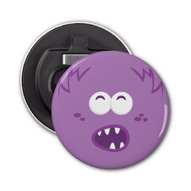 Purple Monster Face Bottle Opener (Front)