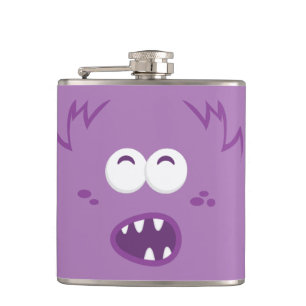 Purple Monster Face Flask