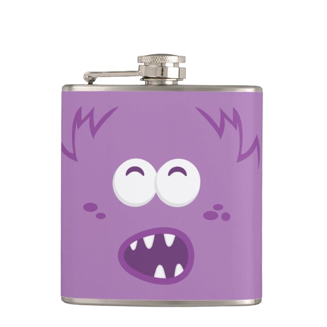 Purple Monster Face Flask (Front)