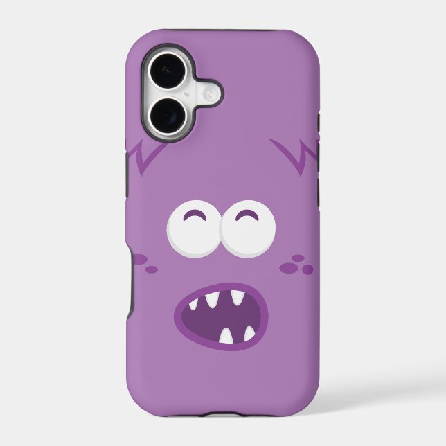 Purple Monster Face iPhone Case (Back)