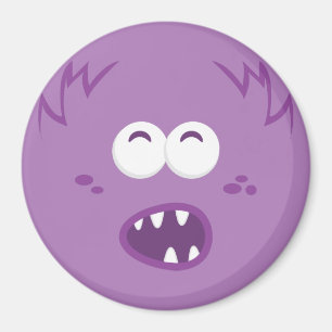 Purple Monster Face Magnet