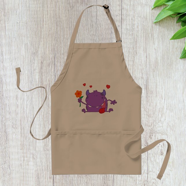 Purple Monster In Love Apron (Creator Uploaded)