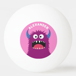Purple Monster Personalise Ping Pong Ball