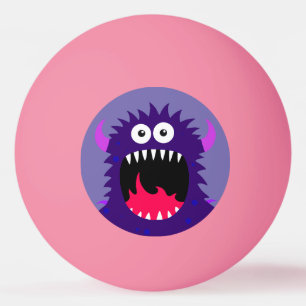 Purple Monster Personalise Ping Pong Ball