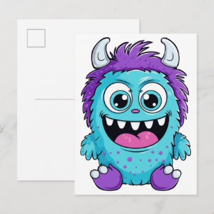 Purple Monster Postcard