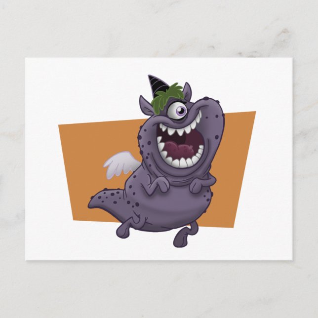 Purple Monster Postcard (Front)