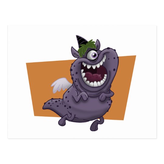 Purple Monster Postcard