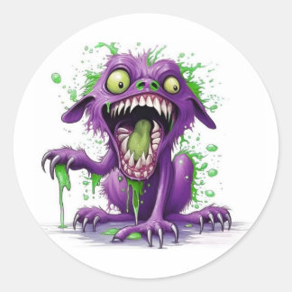 Purple Monster Stickers