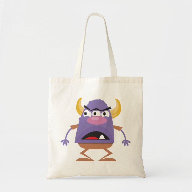 Purple Monster Tote Bag (Front)