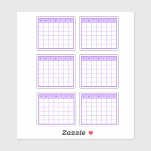 Purple Monthly Calendar