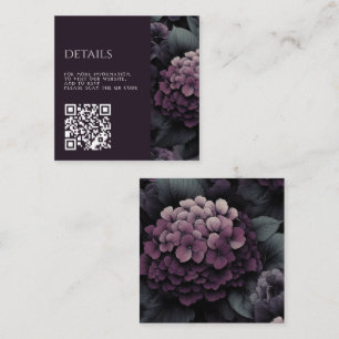 Purple Moody Floral QR Code Enclosure Card
