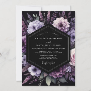 Purple Moody Nocturne Wedding Invitation