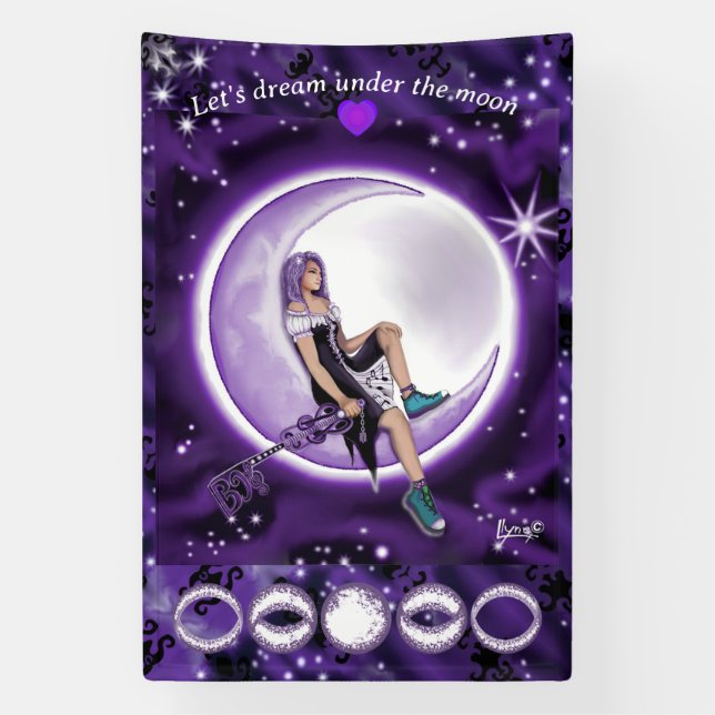 Purple moon Child Banner (Vertical)