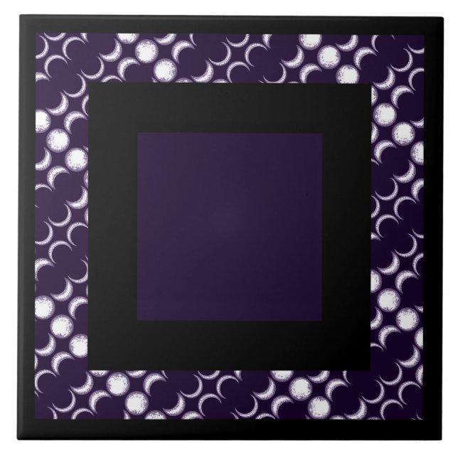 Purple Moon Child Ceramic Tile (Front)