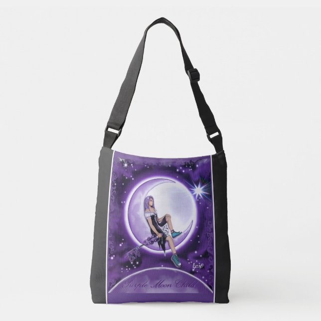 Purple Moon Child Crossbody Bag (Front)