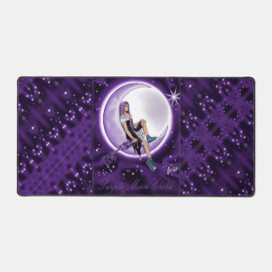 Purple moon Child Desk Mat