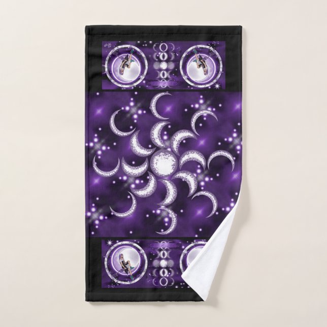 Purple Moon Child Hand Towel (Hand Towel)